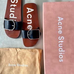 Acne Studios Flat Sandal brown and black size 37